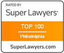 Top 100 Philadelphia Super Lawyers Badge