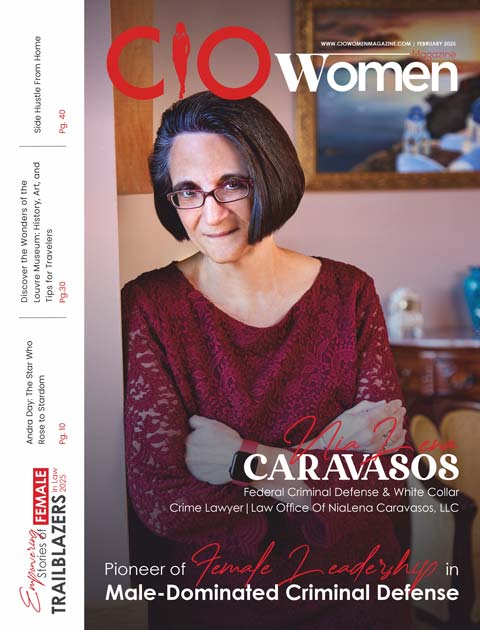 NiaLena Caravasos | CIO Women Magazine Feature | Female Leadership in Criminal Defense | Law Office of NiaLena Caravasos NiaLena Caravasos featured in CIO Women Magazine, recognized as a pioneer of female leadership in male-dominated criminal defense.
