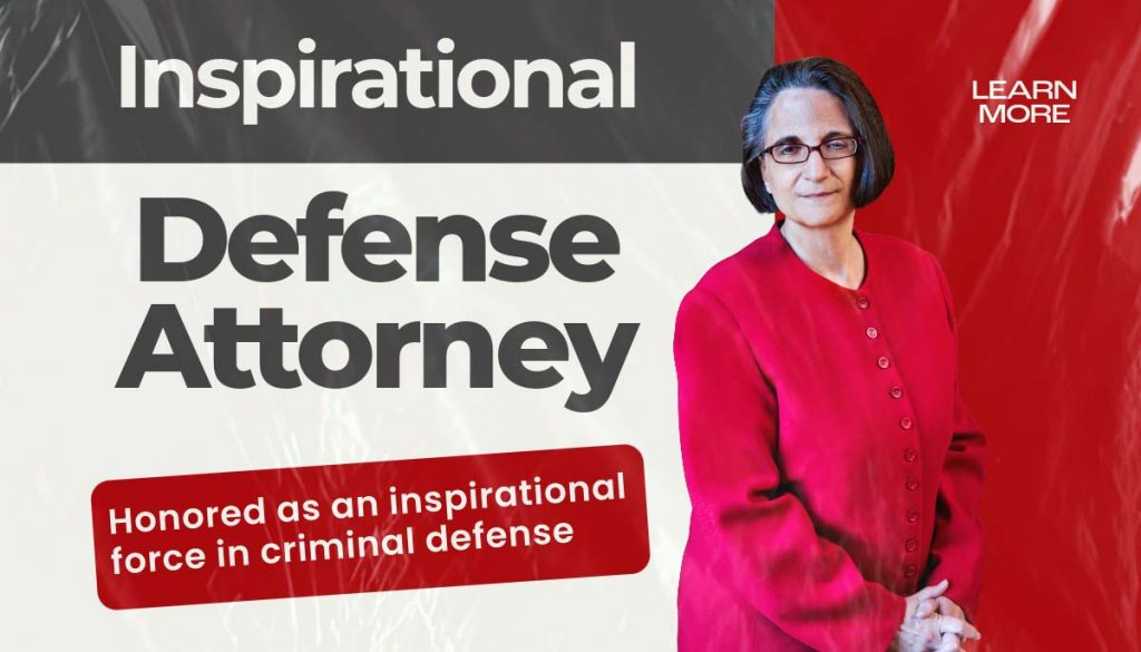 Inspirational Defense Attorney NiaLena Caravasos earns global recognition for legal excellence, featured in a professional legal website banner.