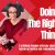 Website banner reading “Doing the Right Thing” with the description “A criminal defense attorney shares a powerful lesson on justice and redemption.”