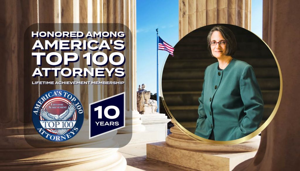 Portrait of NiaLena Caravasos, recognized among America's Top 100 Attorneys with Lifetime Achievement Membership from 2016 through 2026.